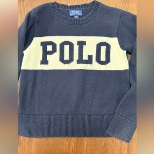 Polo by Ralph Lauren Men's Sweater in Navy and Cream